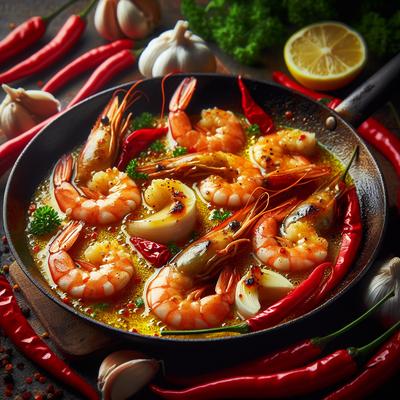 Image of Shrimp in Fiery Hot Garlic Butter