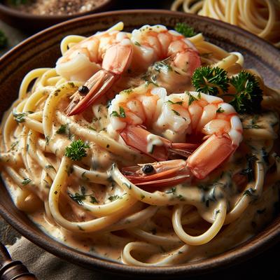 Image of Shrimp Linguini Carbonara