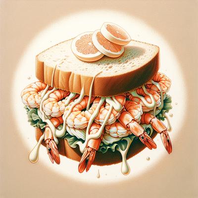 Image of Shrimp Luncheon Sandwiches Pretty and Pink