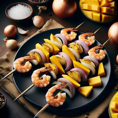 Image of Shrimp Mango Onion Kabobs