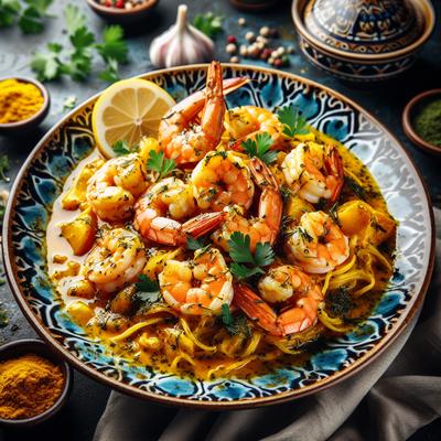Image of Shrimp Medley with Saffron Sauce