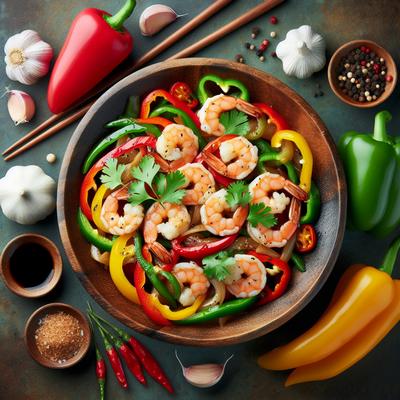 Image of Shrimp Peppers Stir Fry