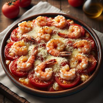 Image of Shrimp Sahanaki with Greek Cheeses and Tomatoes