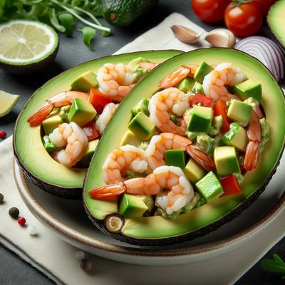 Image of Shrimp Salad Stuffed Avocados Recipe