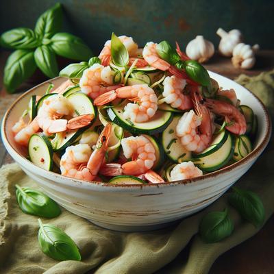 Image of Shrimp Salad with Zucchini and Basil