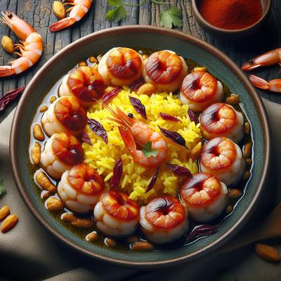 Image of Shrimp Sausage with Saffron Rice