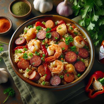 Image of Shrimp Scallop and Sausage Jambalaya