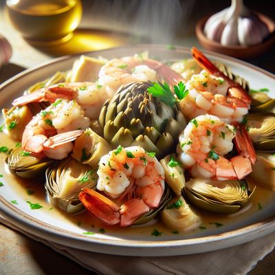 Image of Shrimp Scampi with Artichokes