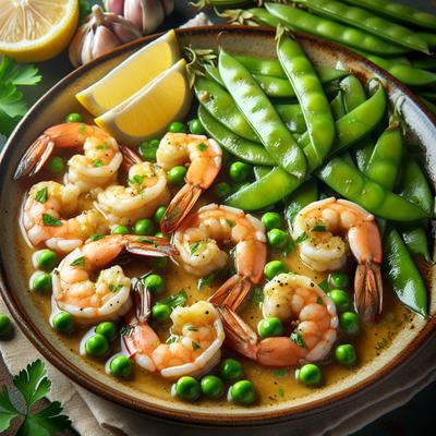 Image of Shrimp Scampi with Snap Peas