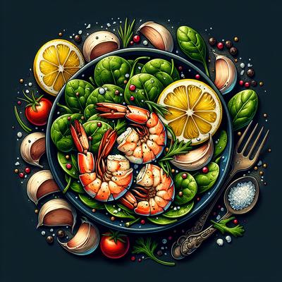 Image of Shrimp Scampi with Spinach