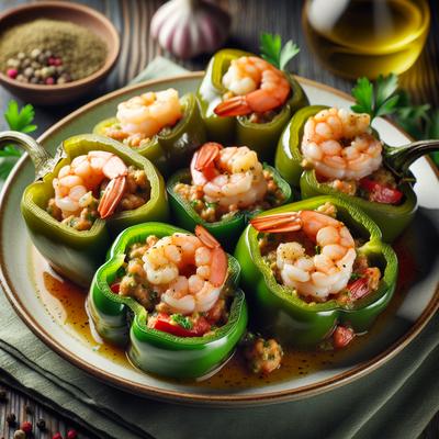 Image of Shrimp Stuffed Green Peppers
