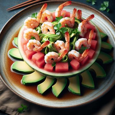 Image of Shrimp Watermelon and Avocado Salad