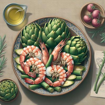 Image of Shrimp with Artichokes