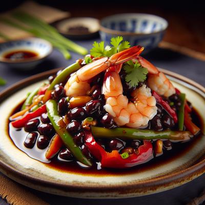 Image of Shrimp with Black Bean Sauce