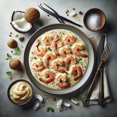 Image of Shrimp with Coconut Vanilla Sauce