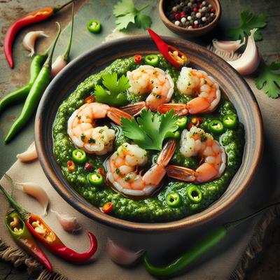 Image of Shrimp with Green Chili Pesto