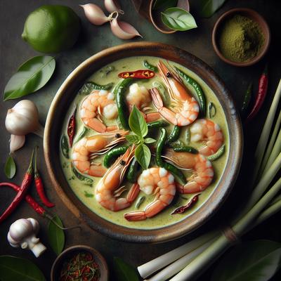 Image of Shrimp with Green Curry