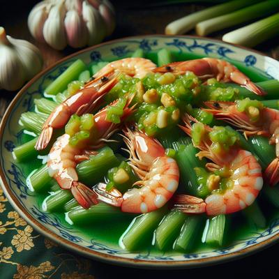 Image of Shrimp with Green Garlic Sauce