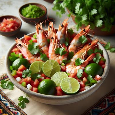 Image of Shrimp with Lime Cilantro and Tomatoes