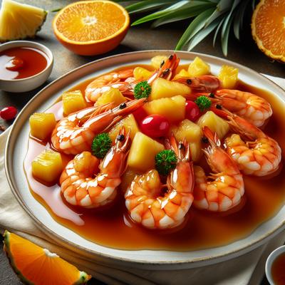 Image of Shrimp with Orange Pineapple Sauce