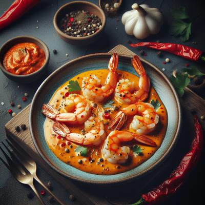 Image of Shrimp with Roasted Red Pepper Cream