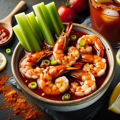 Image of Shrimp with Spicy Bloody Mary Sauce