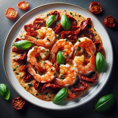 Image of Shrimp with Sun Dried Tomato Basil Sauce