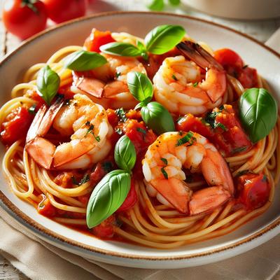 Image of Shrimp with Tomato Basil Pasta