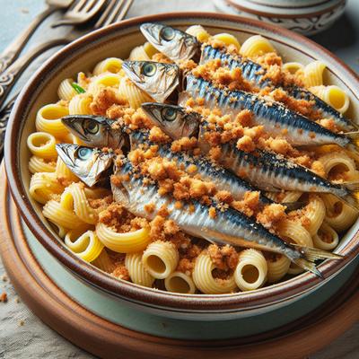 Image of Sicilian Style Sardine Pasta with Breadcrumbs