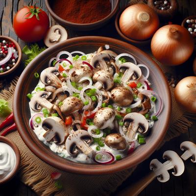 Image of Sienisalaati Finnish Finland Fresh Mushroom Salad
