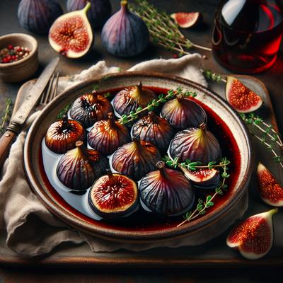 Image of Sika Sto Fourno Baked Figs with Red Wine