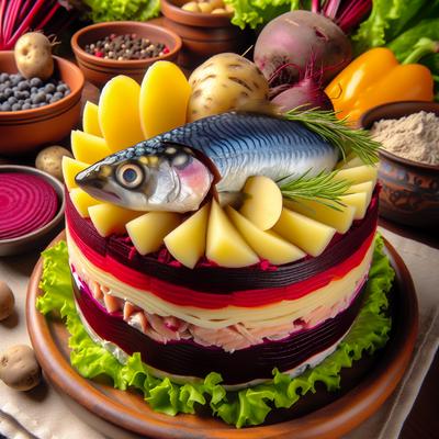 Image of Silodka Pod Shuboy Herring Potato Beet Salad