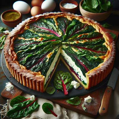 Image of Silverbeet Swiss Chard or Spinach and Ricotta Torte