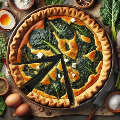Image of Silverbeet Swiss Chard Pie Aka Grass Pie