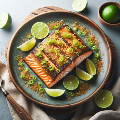 Image of Simple and Light Grilled Salmon with Lime Zest