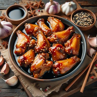 Image of Simple Baked Soy Sauce Garlic Chicken Wings
