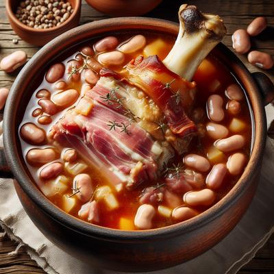 Image of Simple Bean Soup with Ham Bone