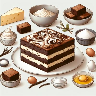 Image of Simple Brownie Cream Cheese Squares