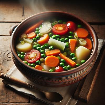 Image of Simple but Hearty Vegetarian Vegetable Soup