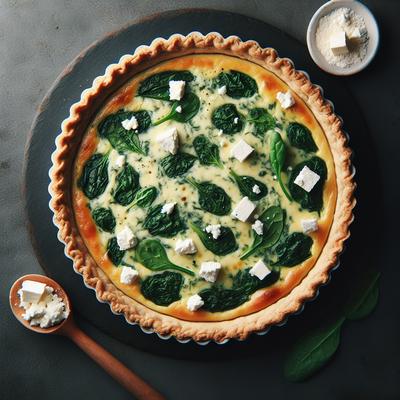 Image of Simple but Sensational Spinach and Feta Quiche