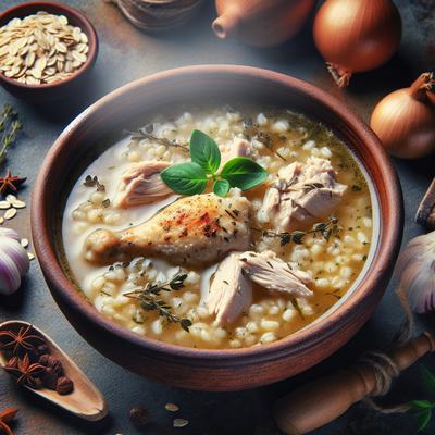 Image of Simple Chicken and Oat Groat Soup
