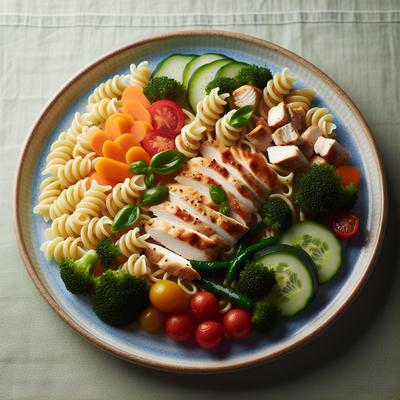 Image of Simple Chicken and Pasta Primavera Low Cal