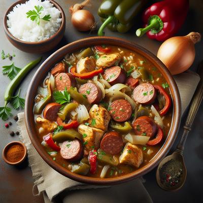 Image of Simple Chicken and Sausage Gumbo