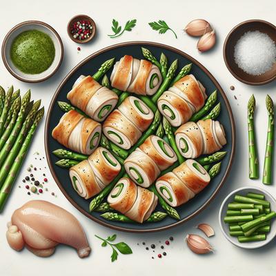 Image of Simple Chicken Asparagus Rolls