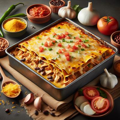 Image of Simple Chicken Enchilada Casserole