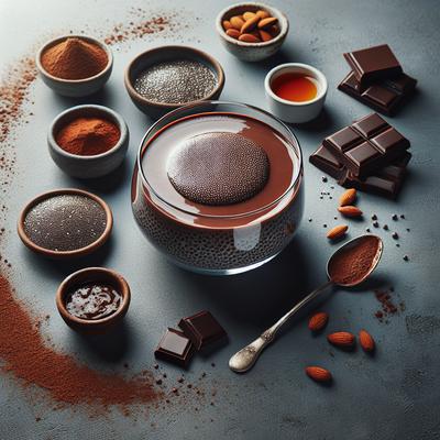 Image of Simple Chocolate Chia Pudding Vegan