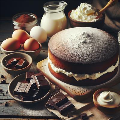 Image of Simple Chocolate Sour Cream Cake