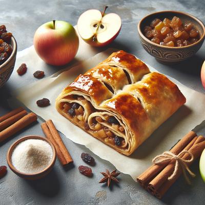 Image of Simple Cinnamon Raisin Apple Strudel
