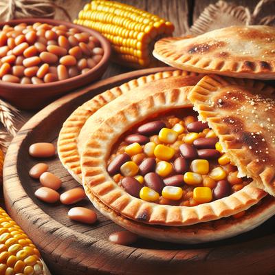 Image of Simple Corn and Bean Tortilla Pies