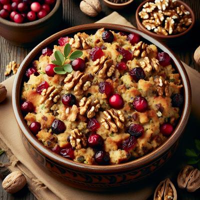 Image of Simple Cranberry and Toasted Walnut Stuffing